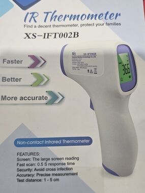 Non-Contact Infrared Thermometer - White & Purple
